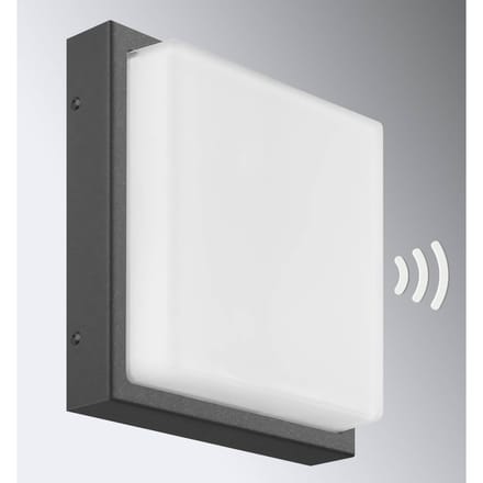 LCD Buitenwandlamp Ernest, grafiet, E27, bewegingsmelder