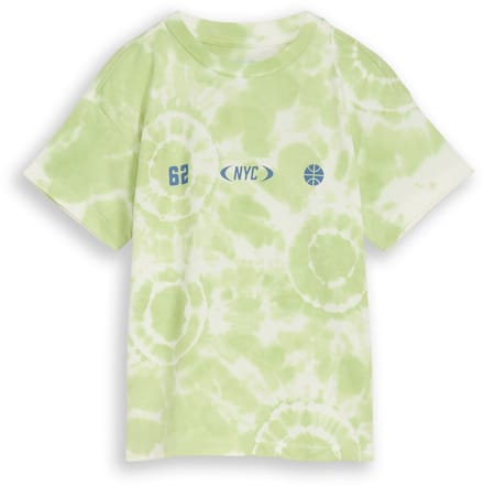 Tom Tailor - Oversized tie-dye T-shirt - Maat 92/98 - light green white tie dye