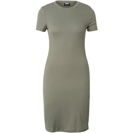 Urban Classics - Basic Slim Fit TShirt Dress Korte jurk - 4XL - Olijfgroen