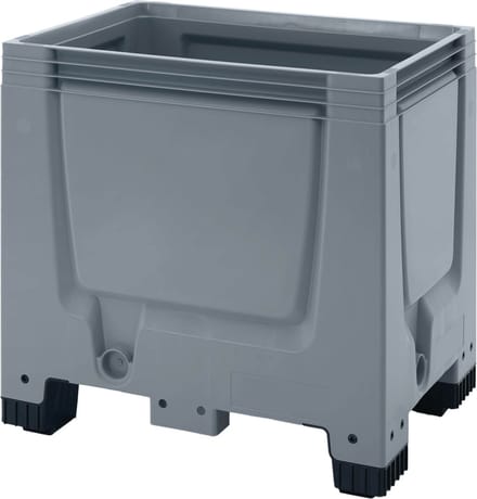 Alpac Palletbox - Opbergbak groot - 800 x 600 x 790 mm - 250 L - Grijs