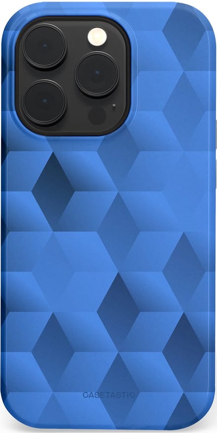 Casetastic hoesje geschikt voor Apple iPhone 14 Pro - MagSafe - Dubbellaagse bescherming - Hexaflow - Fashion Case - Lavendel Donkerblauw