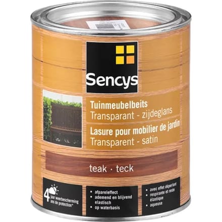 Sencys Buitenbeits Tuinmeubelbeits - Teak - Semi Transparant - 750ml