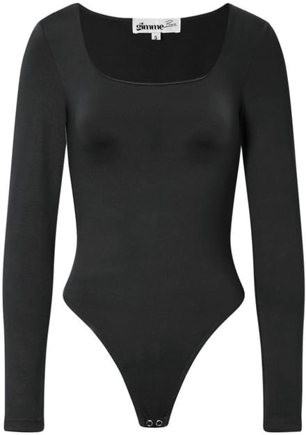 Gebreide nylon shapewear bodysuit - effen kleur, elastisch en ademend