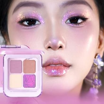 GELLA'S - 4-Colors Chameleon Eyeshadow Palette - Roasted Taro Milk #M03 Taro Paste Baked Milk - 5.8g