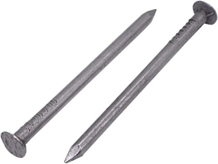 50x Constructienagels Koolstofstaal 3,5 x 60 mm - Platte Kop en Gedeeltelijke Draad