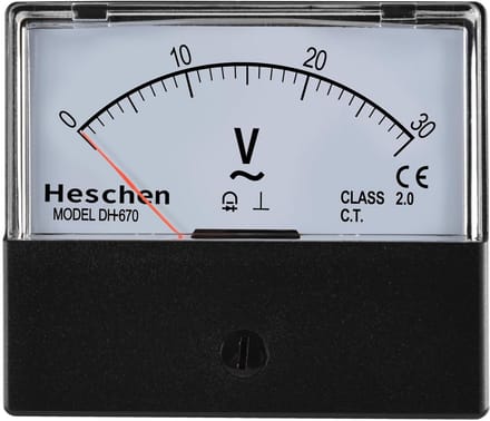 Rechthoekige Analoog Paneel Volt Meter 0-30V AC