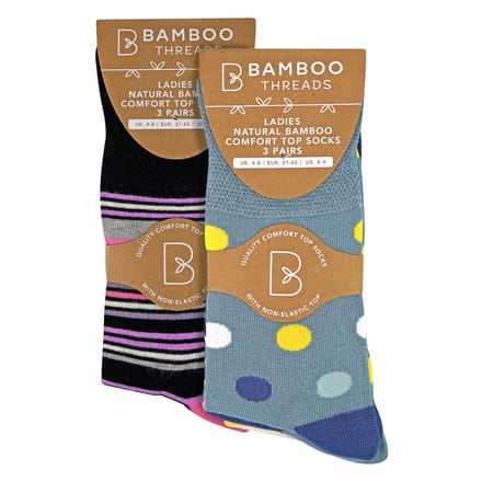 6-Pack Dames Bamboe Niet-Elastische Sokken Zacht Ademend Dagelijks Comfort