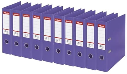 A4 Ordner Paars - 75 mm Rug - 10 Stuks - Ideaal voor Kantoor en Thuis