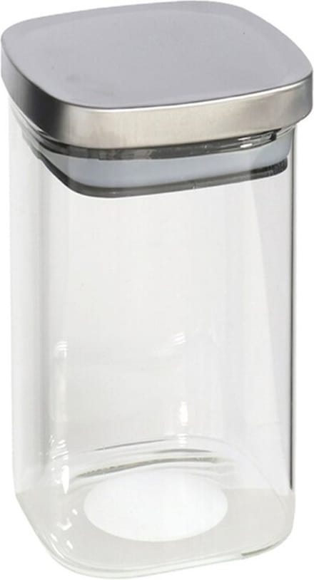 Gerimport Voedsel/etenswaren bewaren voorraadpot 1500ml glas en RVS deksel