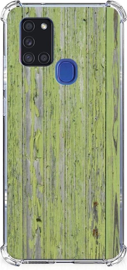 Samsung Galaxy A21s Stevig Telefoonhoesje Green Wood