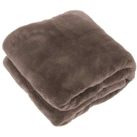 Unique Living Plaid Justin - Polyester - Taupe / Bruin - 150 x 200 cm (BxH) - Woondeken