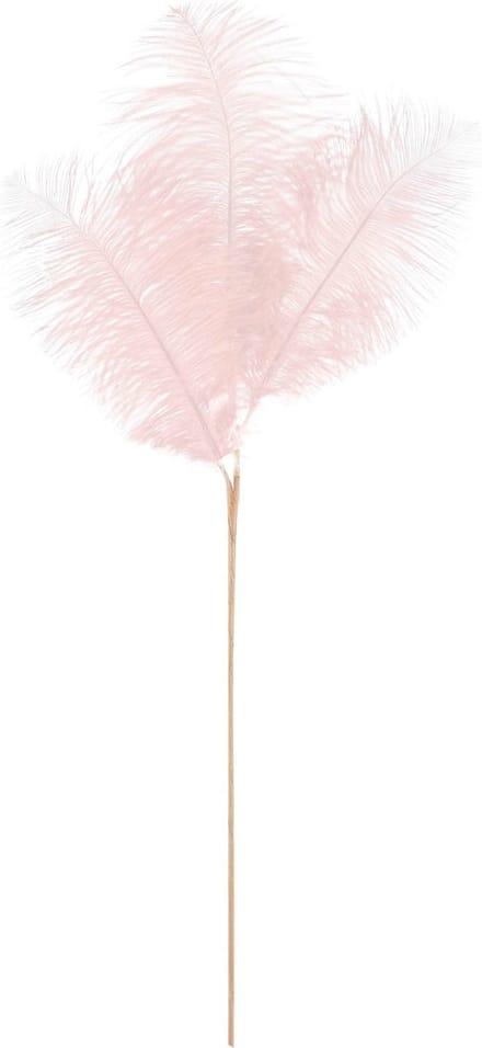 Dekoratief | Deco tak m/veren, roze, 70cm | A229086