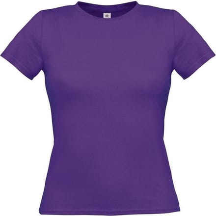 B&C T-shirt dames model paars. maat l