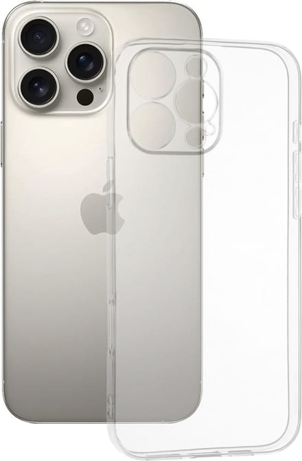 Hoesje geschikt voor Apple iPhone 16 Pro Max - Techsuit Clear Silicone Back Cover - Transparant