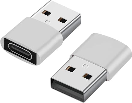 2-pack USB-C naar USB-adapter voor gegevensoverdracht en opladen