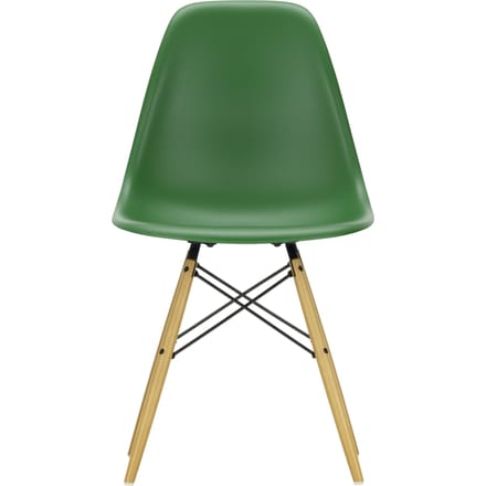 Vitra DSW Eames Plastic Side Chair - smaragd RE - gelige esdoorn