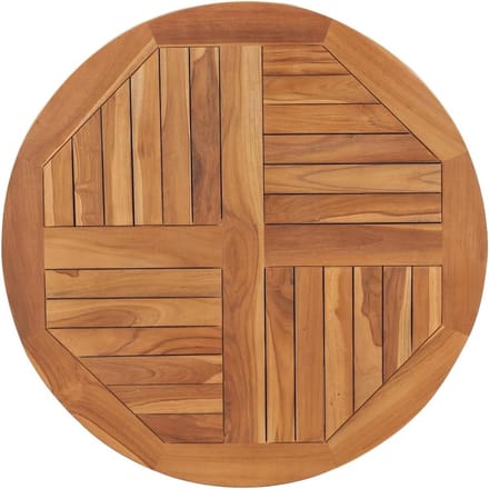 Tafelblad Rond - Eettafelblad Blad - Eettafel Vernieuwen - Massief Teakhout - 80 cm - Origineel A