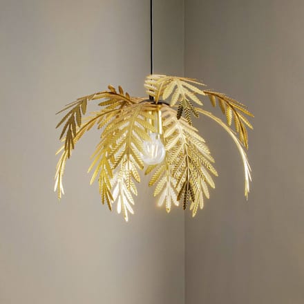 ONLI Hanglamp Dubai, palmbladeren, Ø 50 cm, goudkleurig