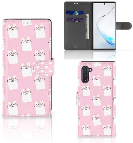 Samsung Galaxy Note 10 Telefoonhoesje met Pasjes Sleeping Cats