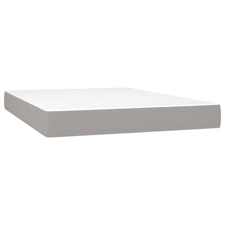 vidaXL - Pocketveringmatras - medium - full - 137x190x20 - cm - stof - lichtgrijs