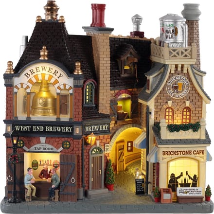 Lemax - 'Beersmith Row' - Verlicht gebouw - Exclusief adapter (werkt ook op batterijen)