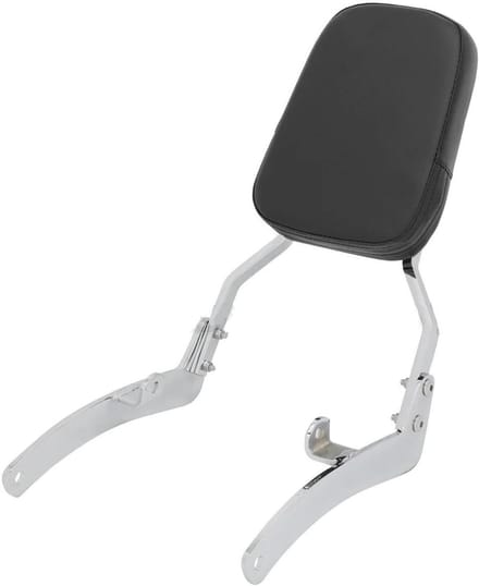 Passagierskussen Sissy Bar - Motor Rugleuning - Comfortabel Rijden - Afneembaar Ontwerp - Universele Pasvorm - Zilver