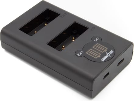ChiliPower Olympus BLS-5 dubbellader voor 2 camera accu's (tegelijk)