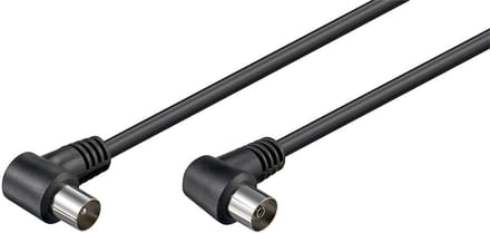 IEC (m) - IEC (v) coaxkabel / haaks - zwart - 7,5 meter