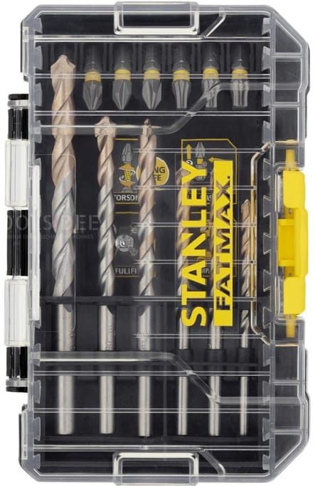 Stanley Boor- En Bitset - Fatmax - Voor Metselwerk/steen/tegels - 19-delig