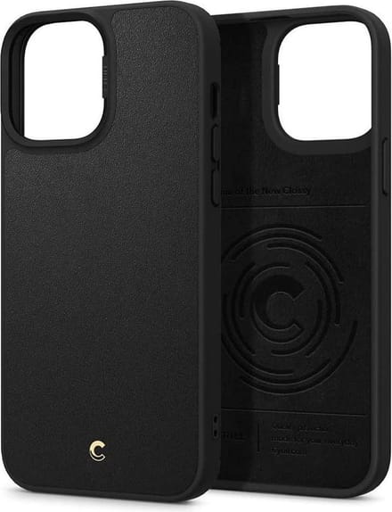 Spigen Cyrill Leather Brick Apple iPhone 13 Pro Max Hoesje Zwart