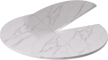 Rond Tafelblad - Opvouwbaar Blad - Extra Ruimte - Verborgen Scharnieren - 140 cm Diameter - Wit