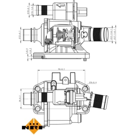 Thermostaat, koelvloeistof NRF 725058