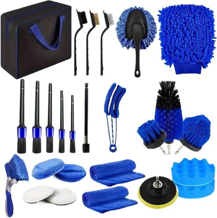 Auto Poets Kit - Voertuig Onderhoud - Interieur Reinigen - Krasvrij Microvezel - 36.8 cm - Multicolor