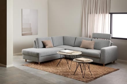 Giga Living Salontafel Hermanson - 80x80x46,2cm - Grijs Marmer