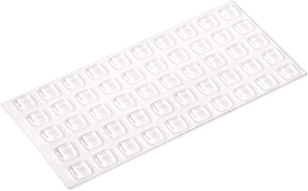 55 Zelfklevende Stootbuffers Vierkant 10x10mm Transparant Hoge Kwaliteit