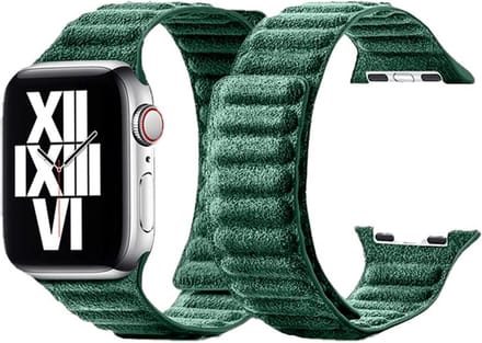 Alcantara Apple Watch Band - Midnight Green - 42/44/45mm & Ultra (49mm)