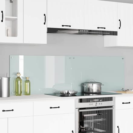 vidaXL - Keukenachterwand - 2 - st - Wit - 90 - x - 50 - cm - gehard - glas