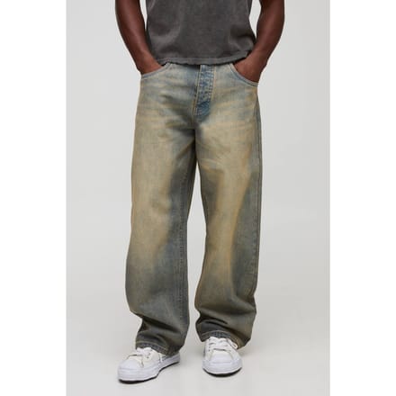 Tinted Baggy Fit Jeans | Antique Blue | Size 52R