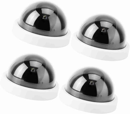 Nep Camera Set - Simulatie Camera - Beveiliging Verhoging - Knipperend LED Licht - 24x24x8 cm - Wit