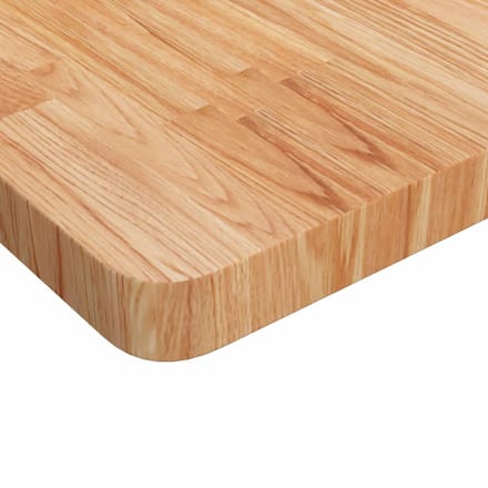 vidaXL Tafelblad vierkant 60x60x4cm massief eikenhout lichtbruin