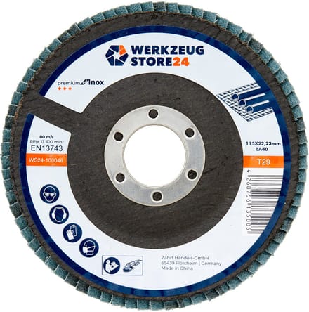 WS24 10x lamellenschijf 115 mm convex zirkonium-aluminiumoxide K ...