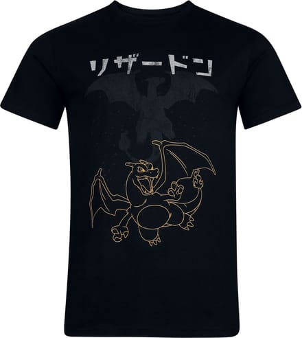 Pokémon Charizard Heren T-shirt - zwart - XXL