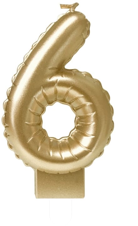 Foil balloon candle gold 6 | 4 stuks