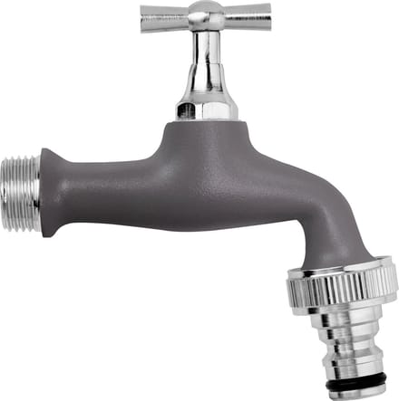 Aquajet Tuinkraan Verchroomd 1/2" - Grijs