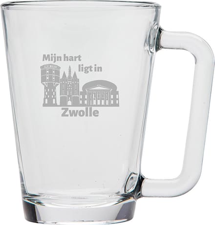 Gegraveerde theeglas 26cl Zwolle