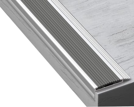 Traprandprofiel 3 Stuks - Antislip Strips - Trap Veiligheid - Aluminium Rubber - 100 cm - Grijs