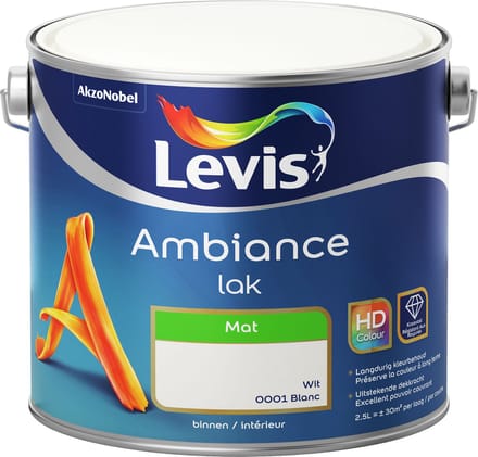 Levis - Ambiance Lak Mat - Wit - 2,5 L