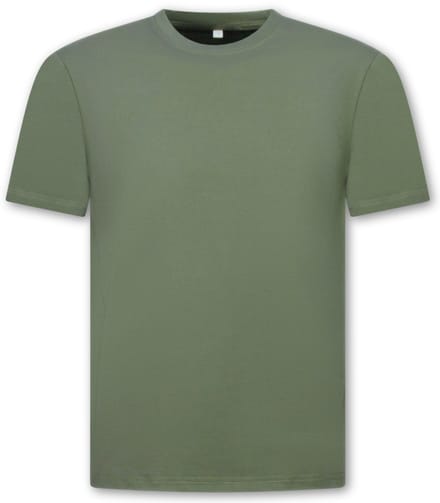 Oversized T shirt Heren - Effen T shirt Heren Blanco - MD6530 - Donker Groen