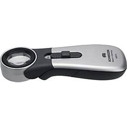 Handloep met verlichte loep Tech-Line CLASSIC vergroting 8x LED-lens d.30.0mm SCHWEIZER