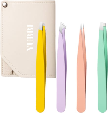 YUBBI Epileer Pincet Set - Tweezer Set - Dermaplanning - Trimmer - Opbergetui - Pastel
